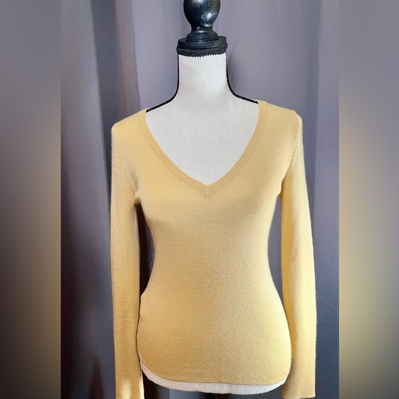Prada Yellow V-Neck Sweater